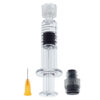 Measurement Mark Tip for CBD Oils EJuices Liquids Chemical (Gray Piston)1ml Luer Lock Syringe with 23G Needle Reusable